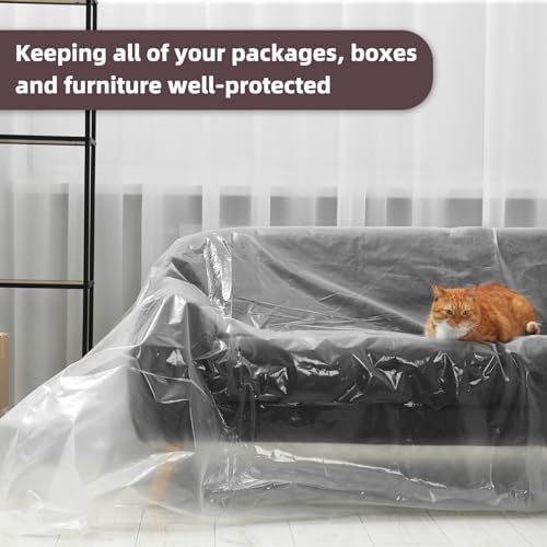 Yotelab Plastic Couch Cover for Moving and Storage 1