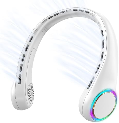 GULAKI Portable Neck Fan with 64 Cool Lights and 3 Speeds