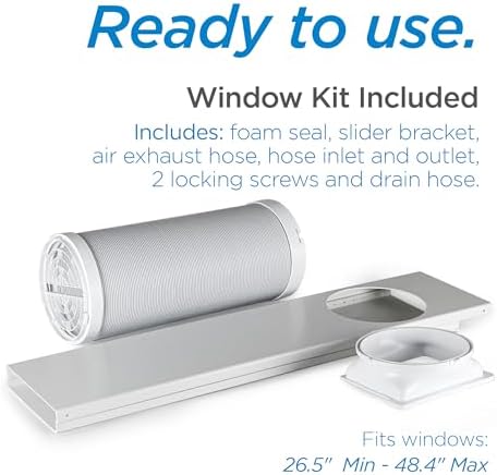 BLACKDECKER Smart Portable AC with Heat and Fan 12000 BTU White