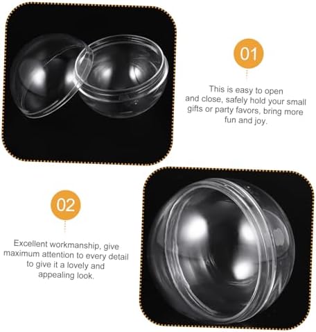 VICASKY 4sets Fillable Round Balls Plastic Storage Balls 10pcs