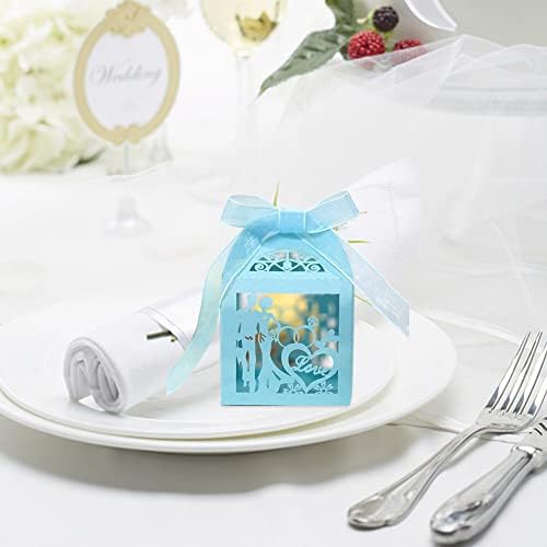 EUBUY 50PCS Hollow Candy Boxes for Wedding Favors