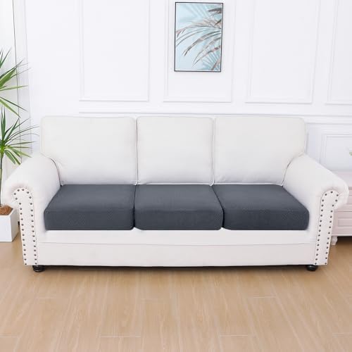 Smiry Waterproof Sofa Cushion Covers 3PC Grey 1