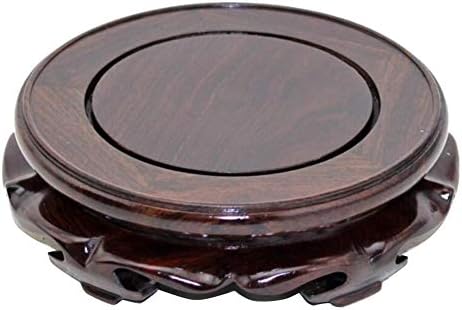 Oriental Style Wooden Display Stand Base Black Catalpa Vase Teapot Lamp Stand