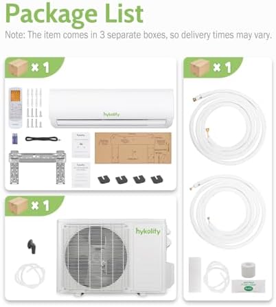 Wifi Enabled 18000 BTU Mini Split AC Heater with Heat Pump