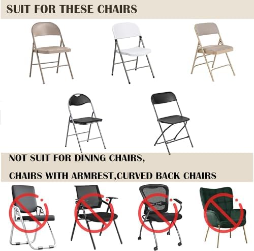 40PCS Stretch Spandex Waterproof Chair Covers for Folding Chairs