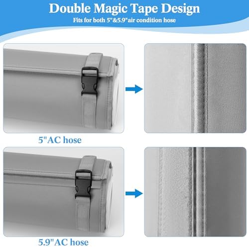 LUCKIPLUS Portable AC Hose Insulation Sleeve 3-Layer