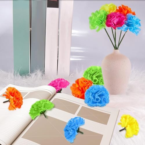 Syhood 50 Pcs Mexican Marigold Garland Decorations with Stems