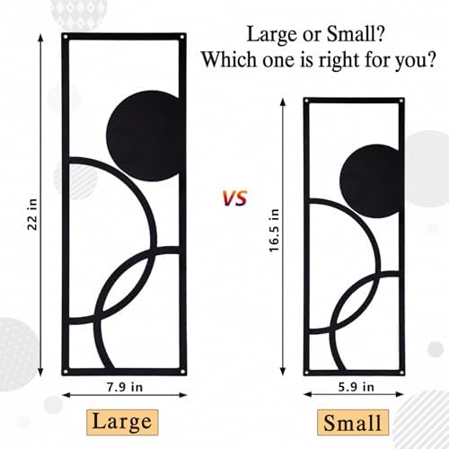 TYLCC Modern Black Metal Wall Art 2 Pcs