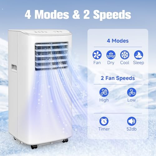Coolblus 8500 BTU Portable Air Conditioner for 360 Sq Ft Room