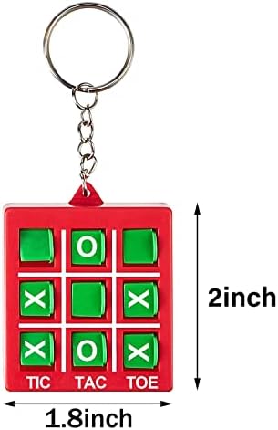 Hicarer Tic Tac Toe Keychain Party Favor Set 16 Pcs