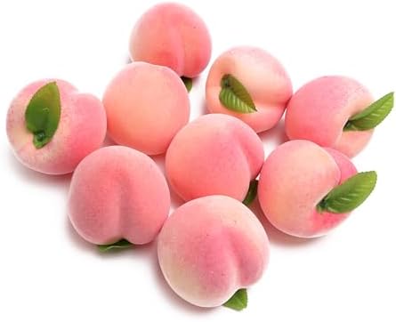 Caihao 9PCS Artificial Pink Peach Fruit Decor 1