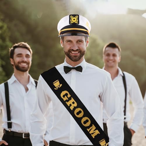 Bachelor Party Captains Hat Sunglasses Sash Set 1