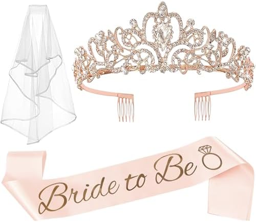 JETKONG 3 Pcs Rose Gold Bachelorette Party Decorations