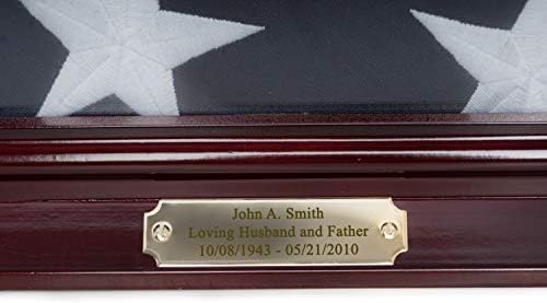 Bey-Berk Custom Personalized Solid Wood Triangle Flag Display Case