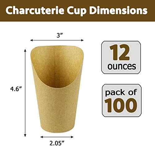 CAMKYDE 100 Pcs French Fries Cups for Parties