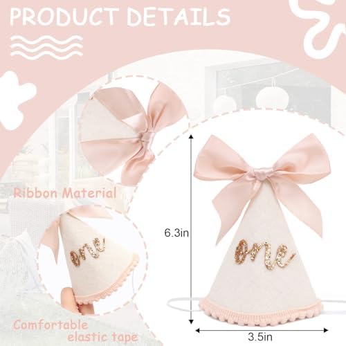Birthday Decorations Glitter Number Cone Hat Bow Party Accessory
