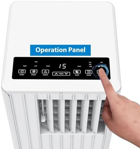 8000 BTU Portable AC with Dehumidifier and Fan White