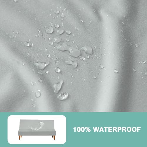 Luv4babe Waterproof Futon Cover for Armless Sofa Bed Gray 1