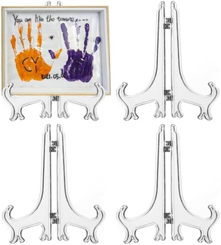 4 Pack 12 Inch Clear Plastic Easels for Display