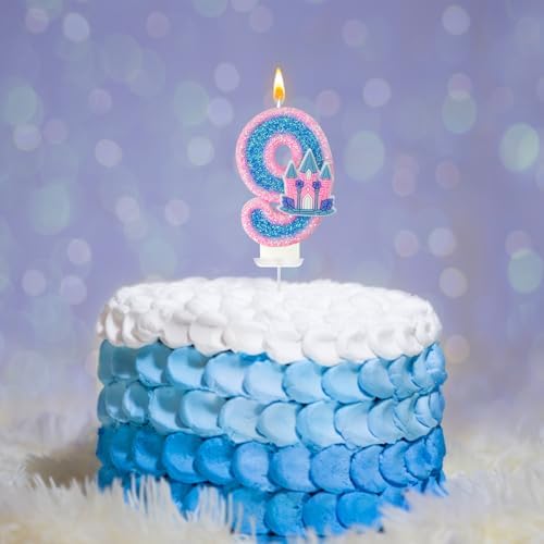 Zlongron Number 9 Birthday Candle Decor