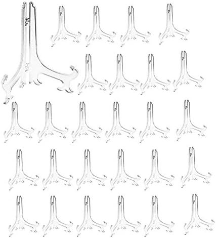 Artliving 7 Inch Clear Plastic Easels 24 Pack