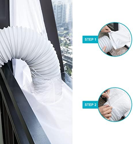 HOOMEE 157 Inch Window Seal with Tube for Portable AC