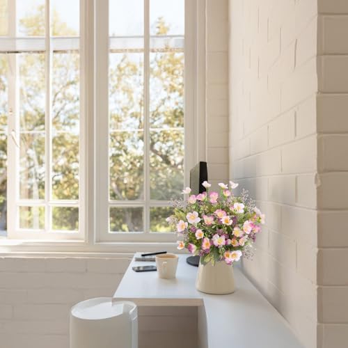 4Pcs Artificial Silk Wildflowers for Home Decor