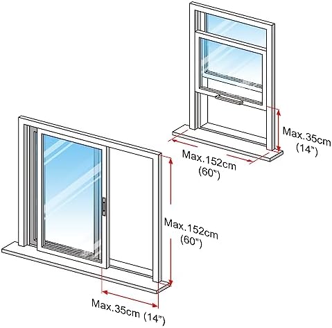 Adjustable Sliding Window Seal with Extension Tube for Portable AC