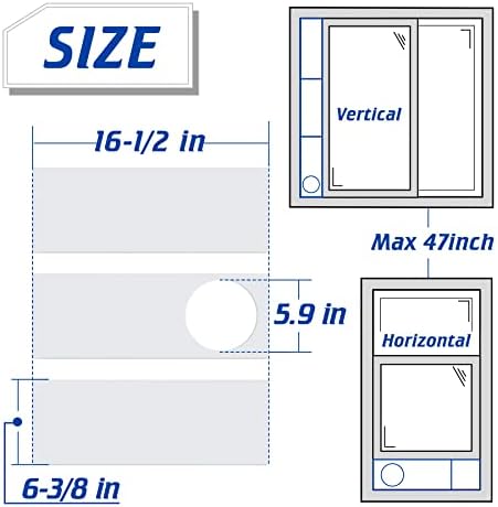 Wintcomfort Portable AC Window Seal Kit 59 Diameter