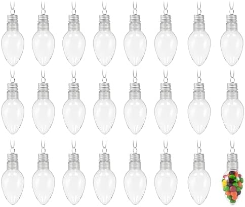 RND Toys Clear Fillable Lightbulb Ornaments - Pack of 24 1