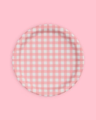 Xo Fetti Camp Gingham Paper Plates 24 Pack 9 Inch