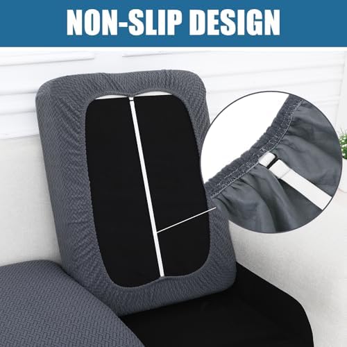 Smiry Waterproof Sofa Cushion Covers 3PC Grey 1