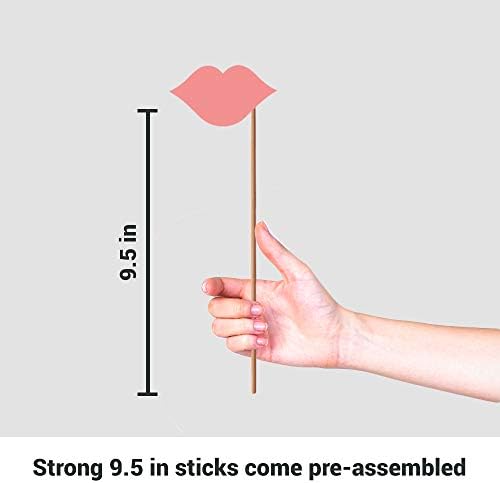 Fully Assembled Wedding Photo Booth Props Set of 40 1