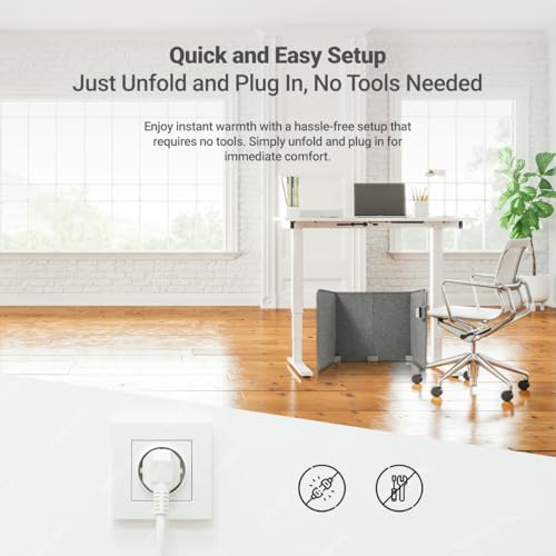 WHISPERHEAT 2 Pack Under Desk Heater - Quiet and Energy Efficient