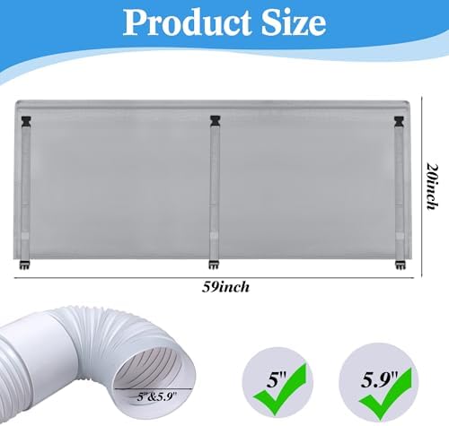 LUCKIPLUS Portable AC Hose Insulation Sleeve 3-Layer