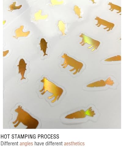 10 Sheets 500 Meal Stickers Color Changing Gold