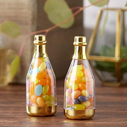 Kate Aspen Metallic Champagne Bottle Container Set of 12 1
