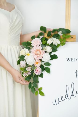 Blush Artificial Flower Garland for Wedding Decor