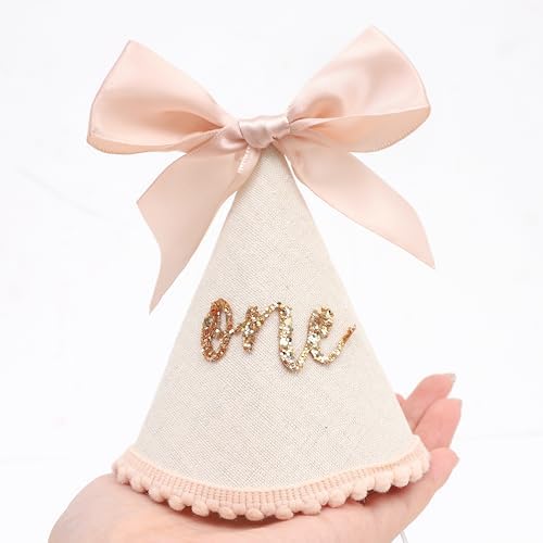 Birthday Decorations Glitter Number Cone Hat Bow Party Accessory