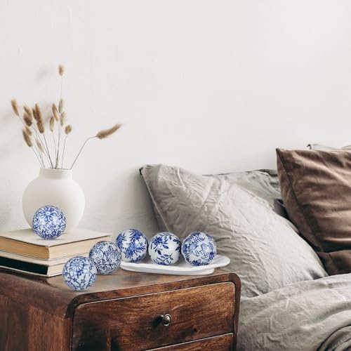 Vesici 9 Pcs Blue and White Porcelain Decorative Balls