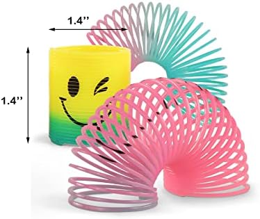 30 Pack Spring Rainbow Magic Fidget Stress Coil Mini Springs Bulk Toys