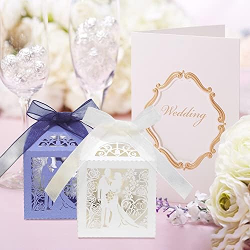 EUBUY 50Pcs Set Hollow Wedding Favor Boxes