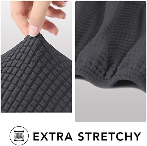 PureFit Stretch Chair Slipcover Dark Gray Non Slip Soft Cover for Kids