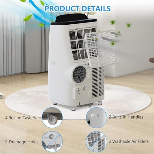 14000 BTU Portable Air Conditioner for Large Room