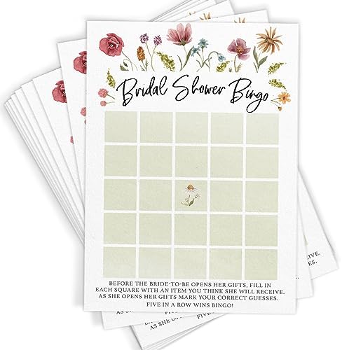 Printed Party Bridal Shower Game Set with 4 Fun Activities