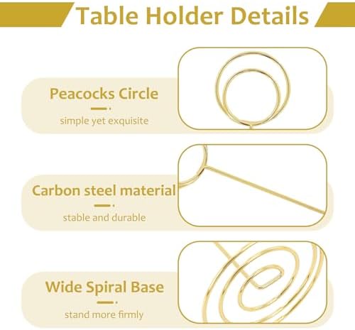 36 Piece Gold Table Number Holders with 3 Sizes