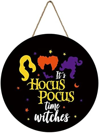 Halloween Hocus Pocus Door Sign Witches Welcome Decor