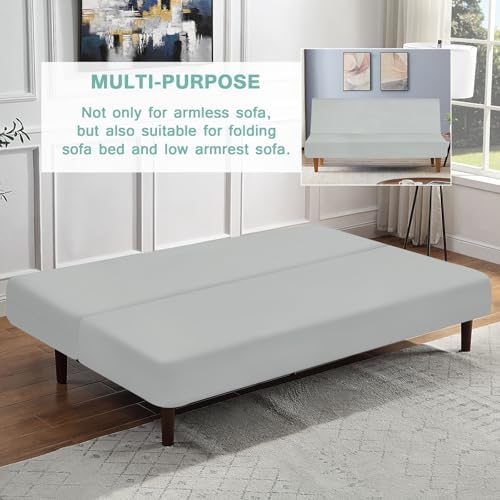 Luv4babe Waterproof Futon Cover for Armless Sofa Bed Gray 1