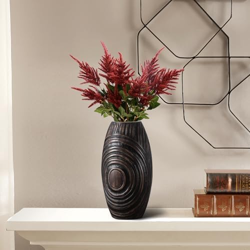 Modern Brown Resin Vase - Elegant Home Decor