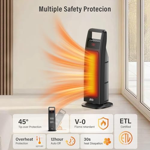 JRD 24 Inch Fast Electric Space Heater with Remote Control